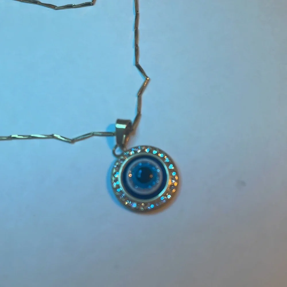 Eye Pendant Necklace for Women‎ Lucky Protection Necklace stainless steel 17”